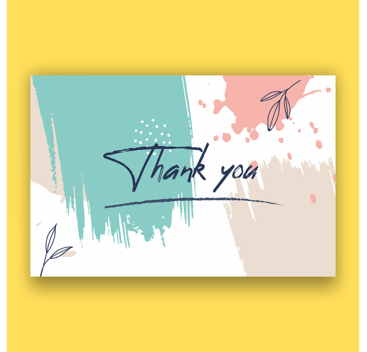 Creative Thankyou Card (6x3.5")