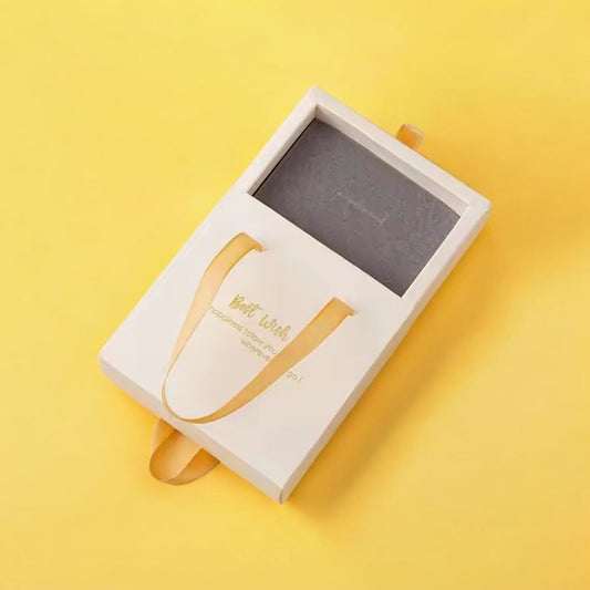 Custom Paper Sliding Bag Jewelery Box (9x9x3cm)